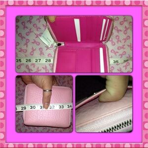 Petal Pink  zipper around COACH Wallet NWT